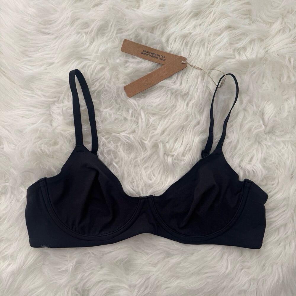 Skims Fits Everybody Unlined Demi Bra Onyx Size 36B